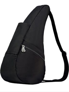 AmeriBag Healthy Back Bag Microfiber Black Small Travel Sling Crossbody